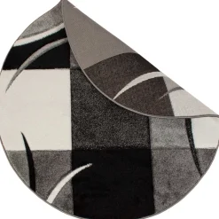 Pyöreä matto Benina London Patch Ø120cm punainen