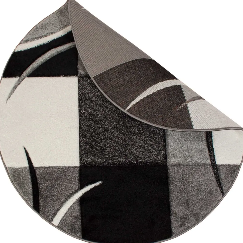Pyöreä matto Benina London Patch Ø120cm punainen