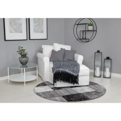 Pyöreä matto Benina London Square Ø120cm musta