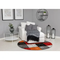 Pyöreä matto Benina London Square Ø120cm musta