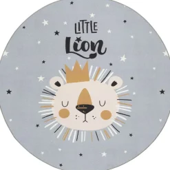 Pyöreä matto Benina Play Lion Ø120cm harmaa
