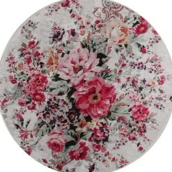 Pyöreä matto Linento Rosalinda, Ø100cm, punainen