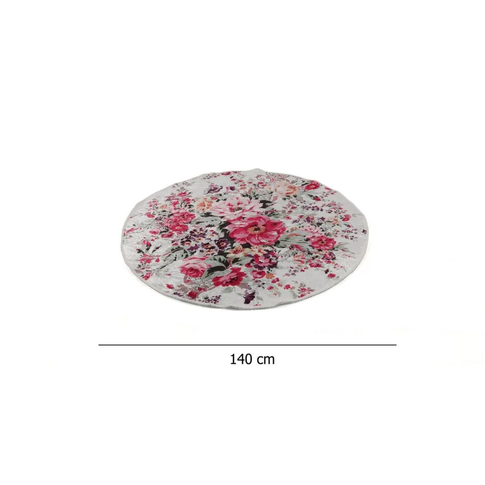Pyöreä matto Linento Rosalinda, Ø100cm, punainen