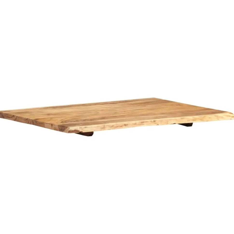 Pöytälevy, täysi akaasiapuu, 80x(50-60)x2,5 cm