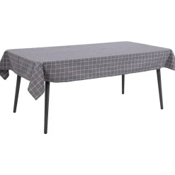 Pöytäliina Home4You LINEN 136x220 cm, harmaa neliö