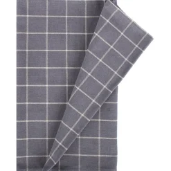 Pöytäliina Home4You LINEN 136x220 cm, harmaa neliö