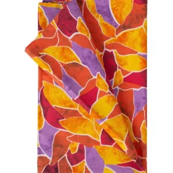 Pöytäliina Home4You LONETA NEW 136x220 cm, punainen lehtikuosi, monivärinen