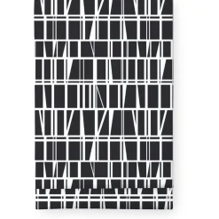 Pöytäliina Finlayson Coronna, 145x145cm, musta/valkoinen