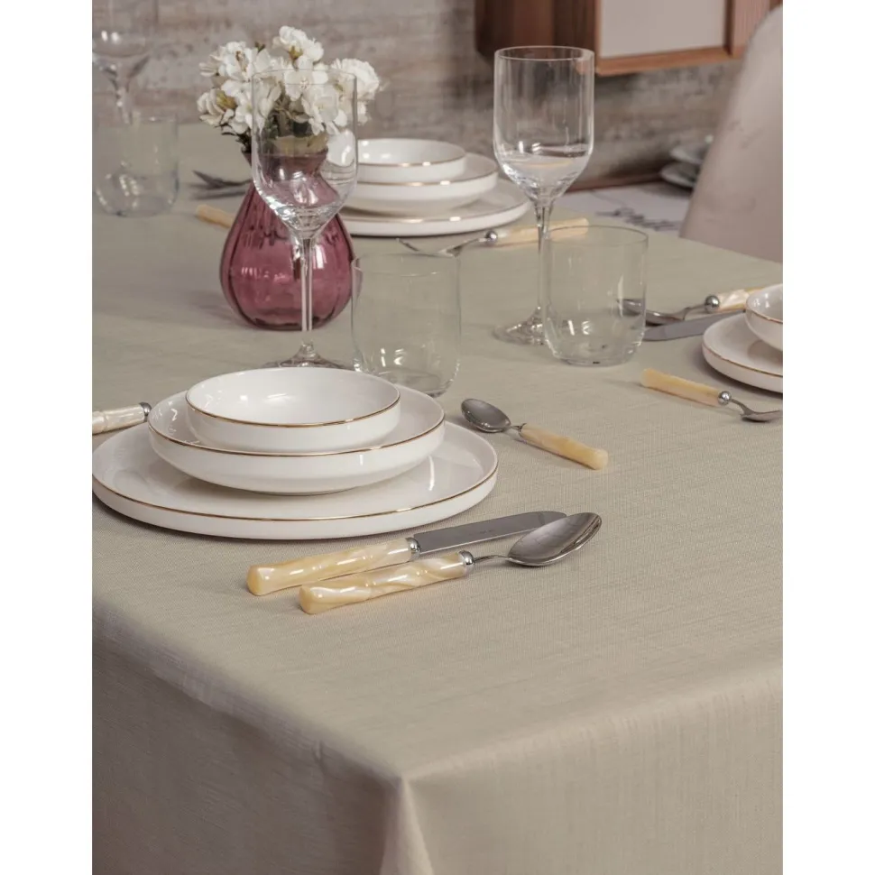 Pöytäliina Linento Plain 160, 155x 160cm, beige