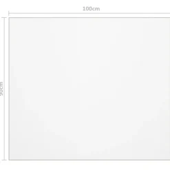 Pöytäsuoja läpinäkyvä 100x90 cm 2 mm PVC (88259)