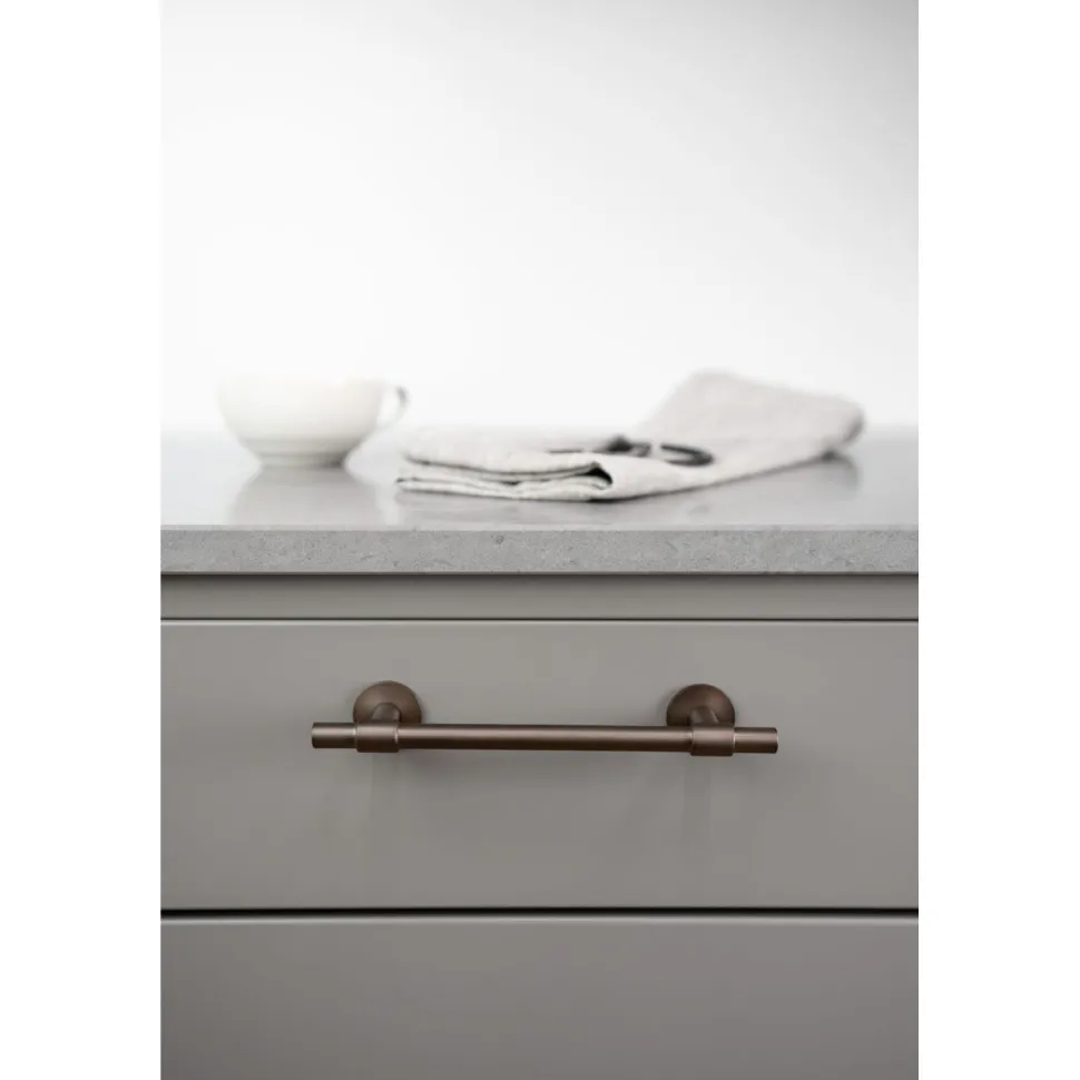 Reelinkivedin Beslag Design Uniform, 178x28x36mm, cc128mm, ruskea messinki