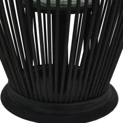 Riippuva kynttilänpidike bambu musta 60 cm