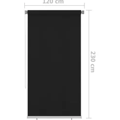 Rullaverho ulkotiloihin 100x140 cm musta
