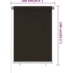 Rullaverho ulkotiloihin 100x140 cm musta