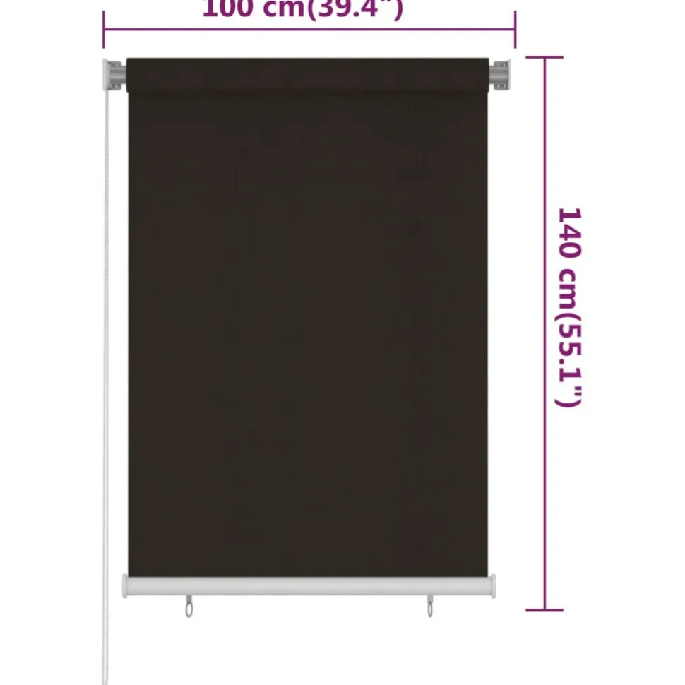 Rullaverho ulkotiloihin 100x140 cm musta