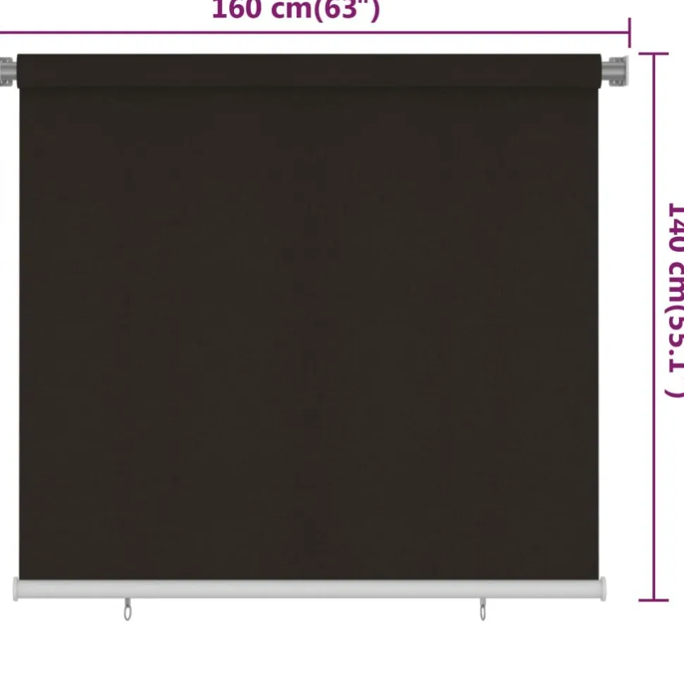 Rullaverho ulkotiloihin 100x140 cm musta