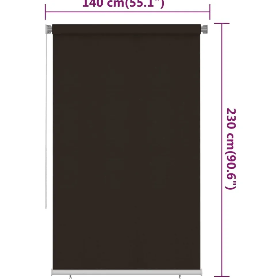 Rullaverho ulkotiloihin 100x140 cm musta
