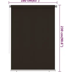 Rullaverho ulkotiloihin 100x140 cm musta