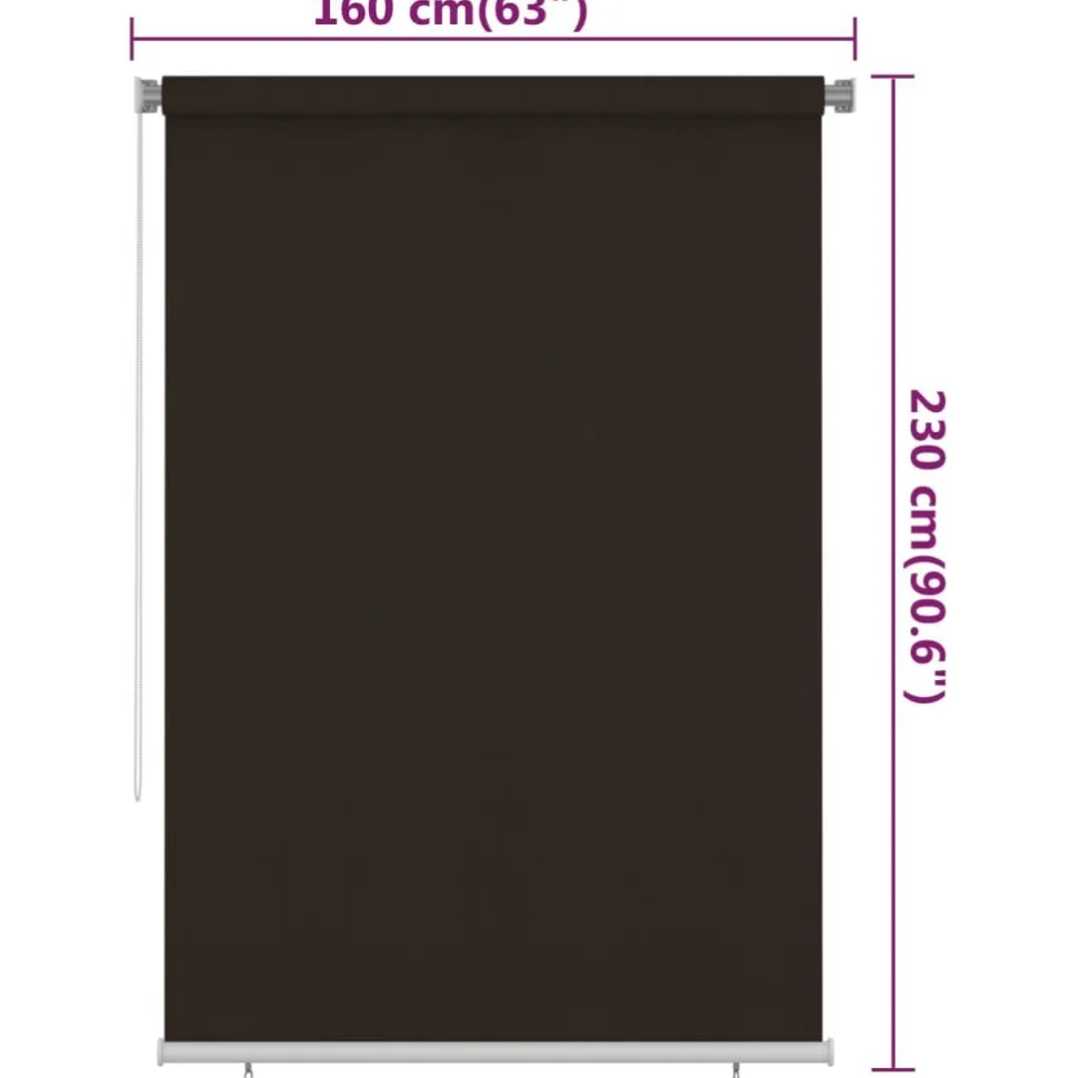 Rullaverho ulkotiloihin 100x140 cm musta