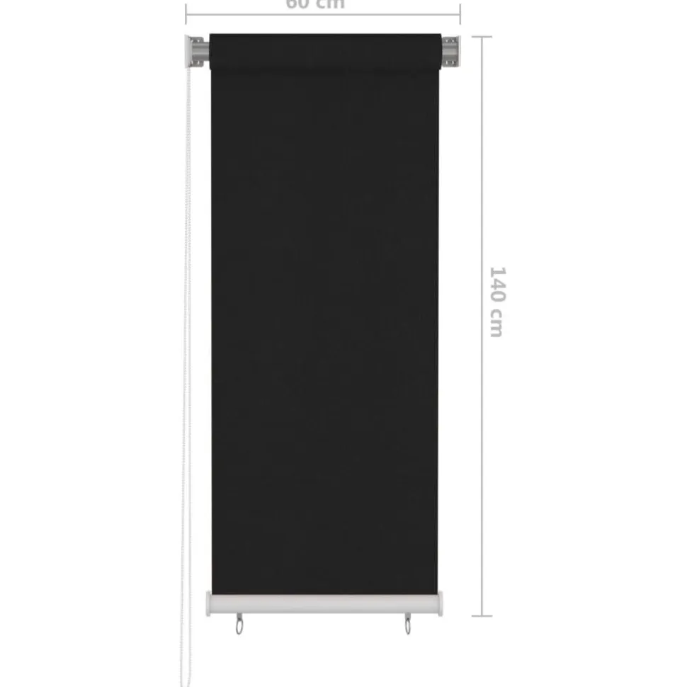 Rullaverho ulkotiloihin 100x140 cm musta