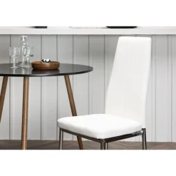 Ruokapöydän tuoli Venture Home Pastill, hopea/valkoinen