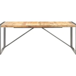 Ruokapöytä 200x100x75 cm täysi karkea mangopuu