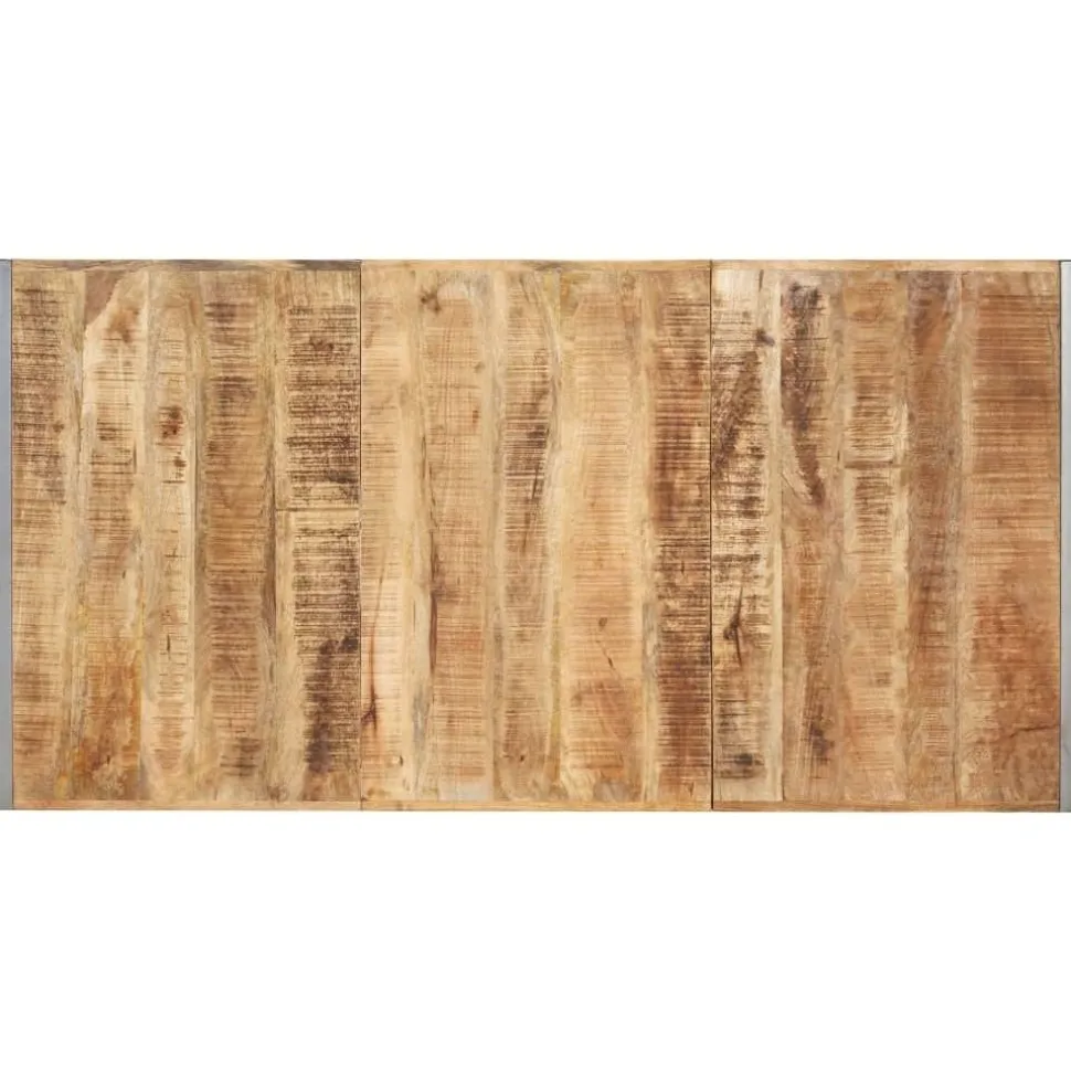 Ruokapöytä 200x100x75 cm täysi karkea mangopuu