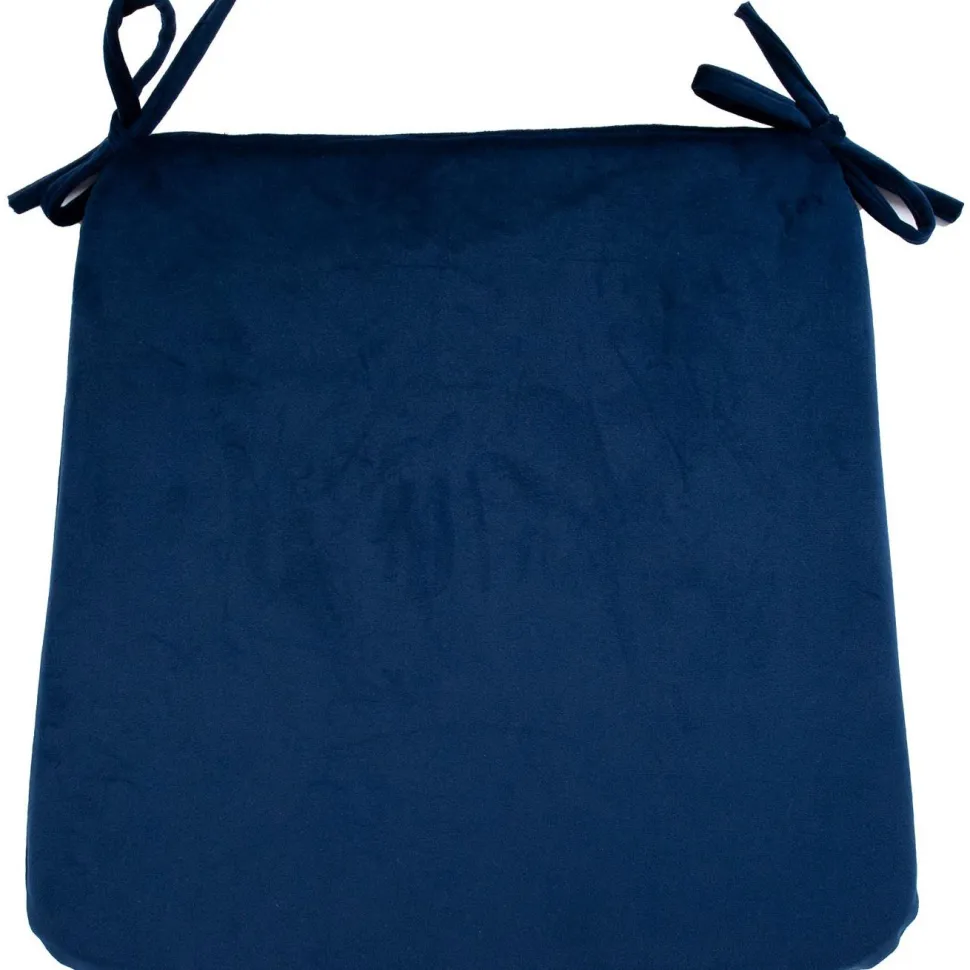 Samettinen istuintyyny Home4You 39x39 cm, sininen