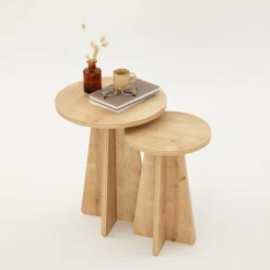 Sarjapöytä Linento Furniture Mushroom safiiri/tammi