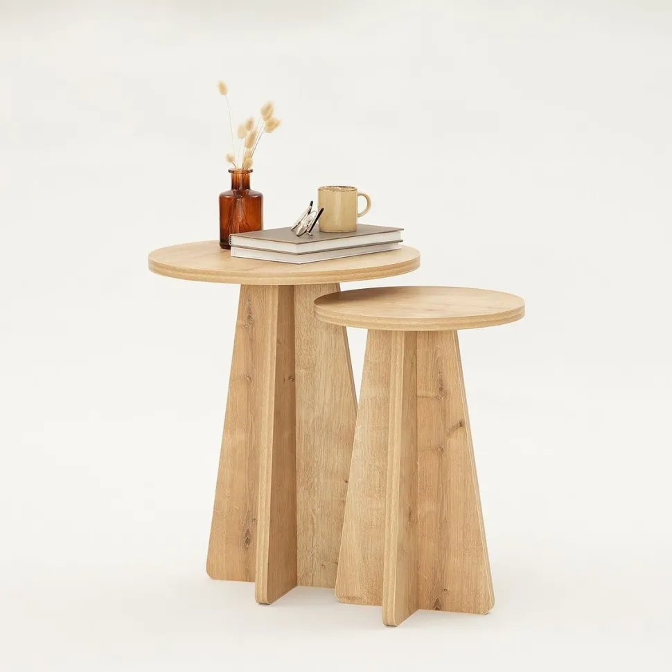 Sarjapöytä Linento Furniture Mushroom safiiri/tammi