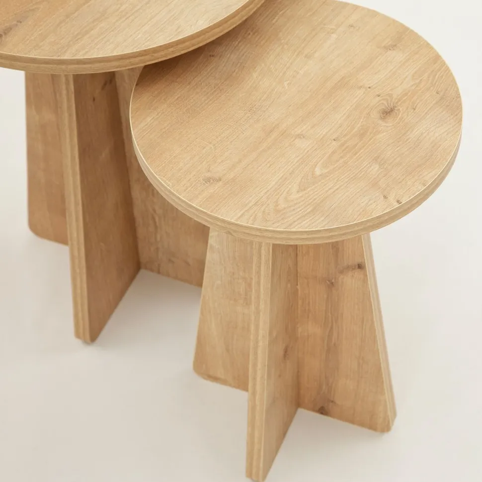 Sarjapöytä Linento Furniture Mushroom safiiri/tammi