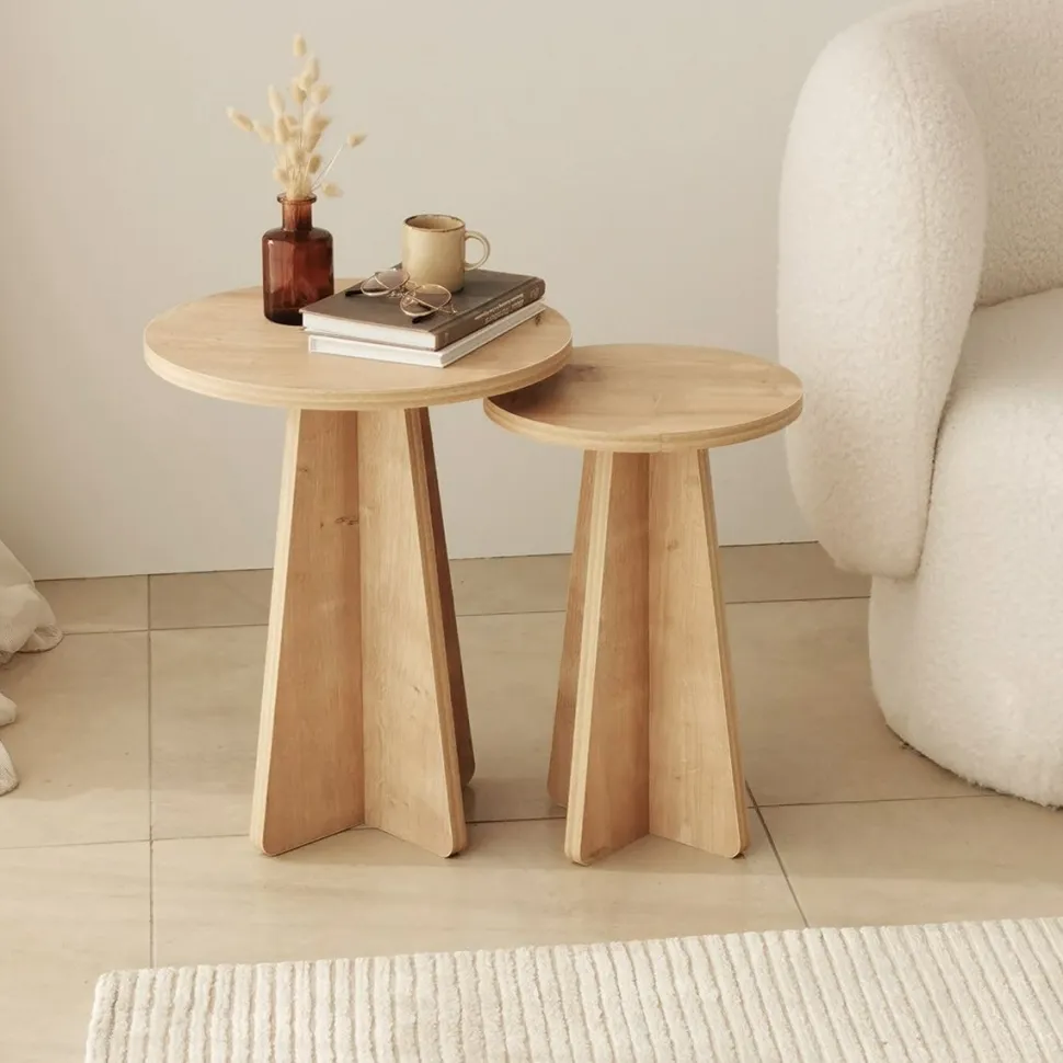 Sarjapöytä Linento Furniture Mushroom safiiri/tammi