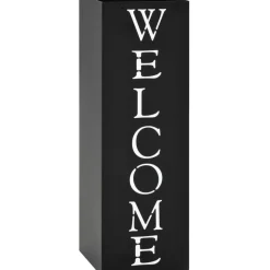 Sateenvarjoteline welcome teräs musta