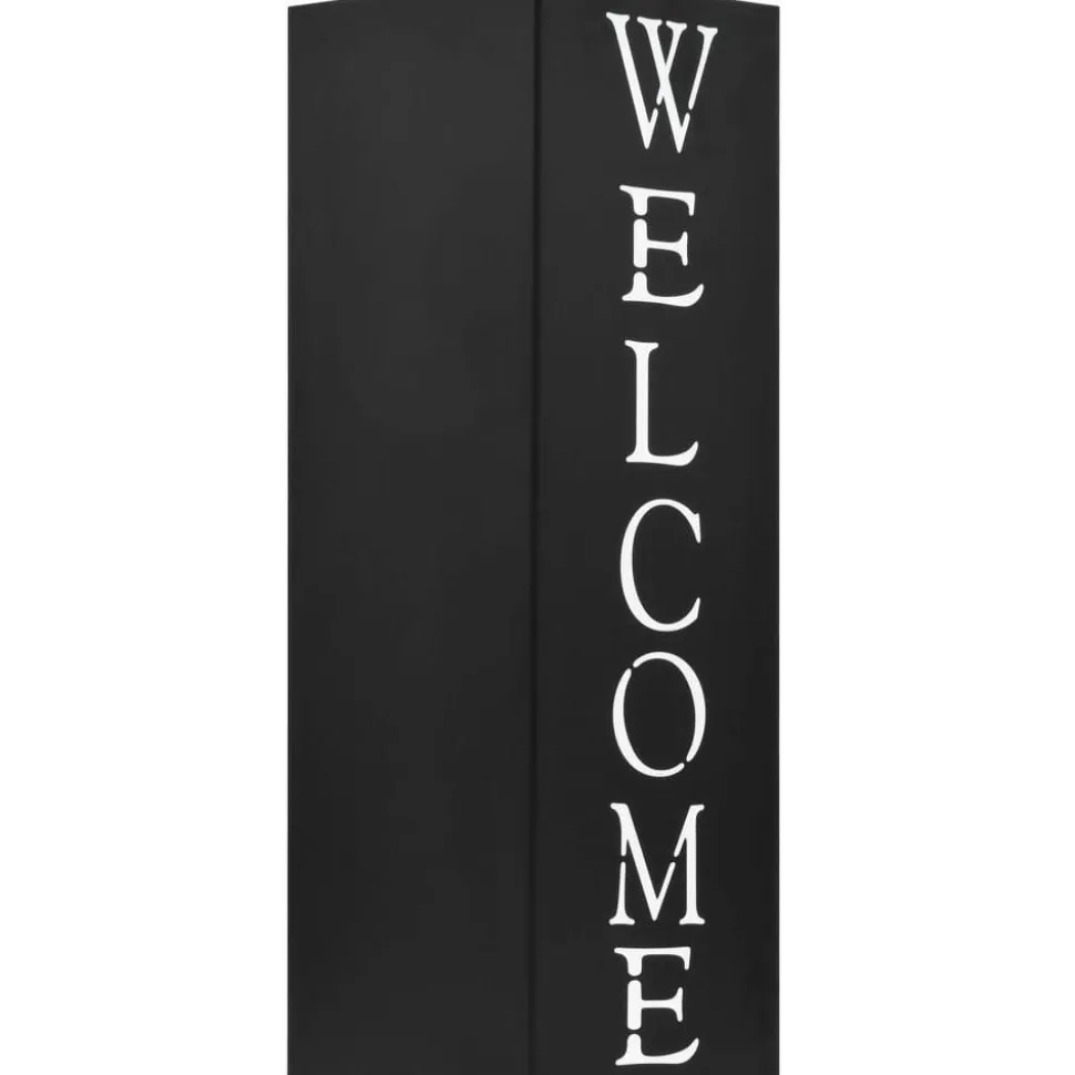 Sateenvarjoteline welcome teräs musta