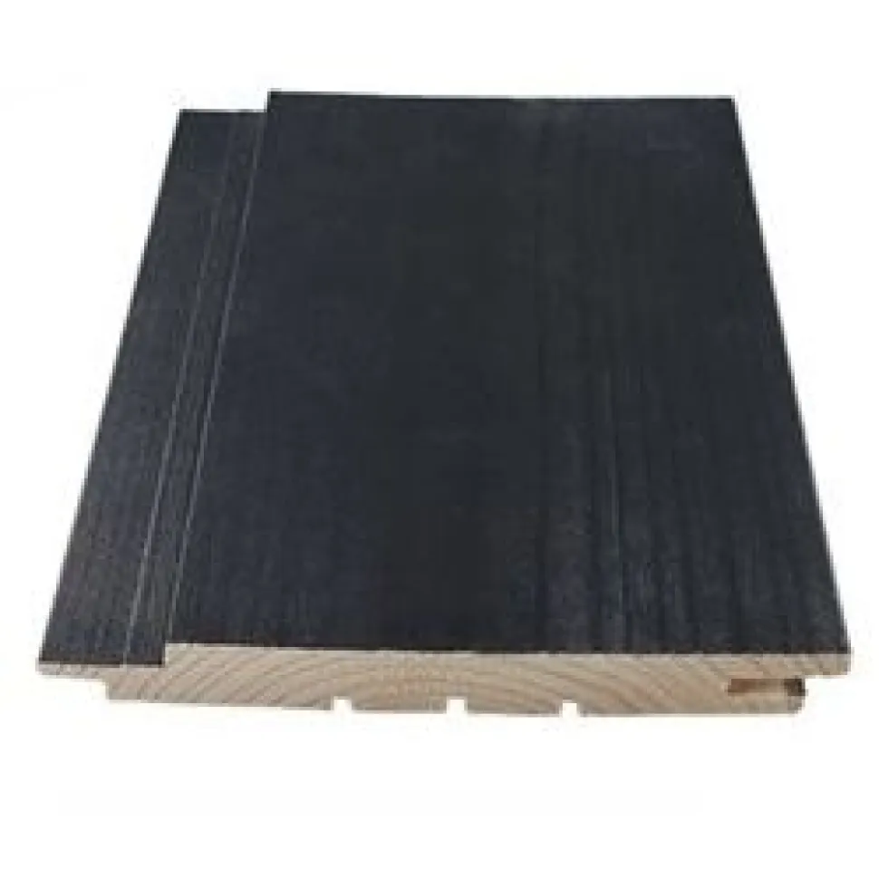 Saunapaneeli Aarni STS-3, 14x120mm, TK kuusi, ympäripontattu, saunasuojattu, musta, eri pituuksia