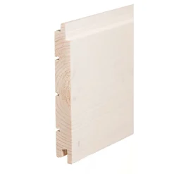 Saunapaneeli Aure Kuusi STS/V PN 18x145x2370 mm kuultovalkoinen saunasuoja