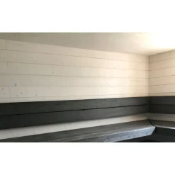 Saunapaneeli Aure Kuusi STS/V PN 18x145x2370 mm kuultovalkoinen saunasuoja