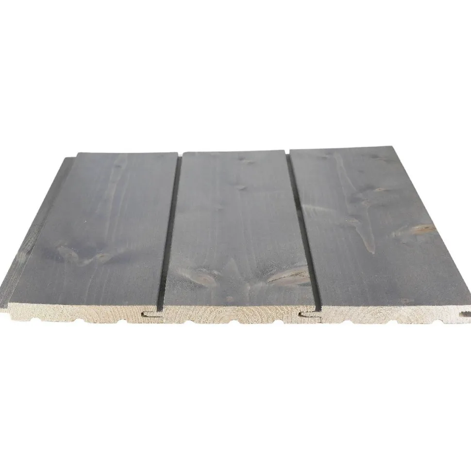 Saunapaneeli Cent STS4 14x120x2400 mm kuusi harmaa saunasuojattu
