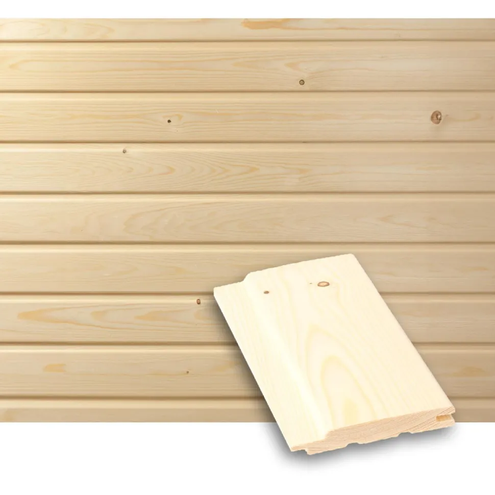 Saunapaneeli Tuuli Sauna STP, 15x95mm, VK kuusi, puuvalmis