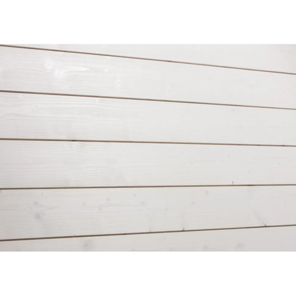 Saunapaneeli Aure Kuusi STS/V PN 14x120x2670 mm kuultovalkoinen saunasuoja