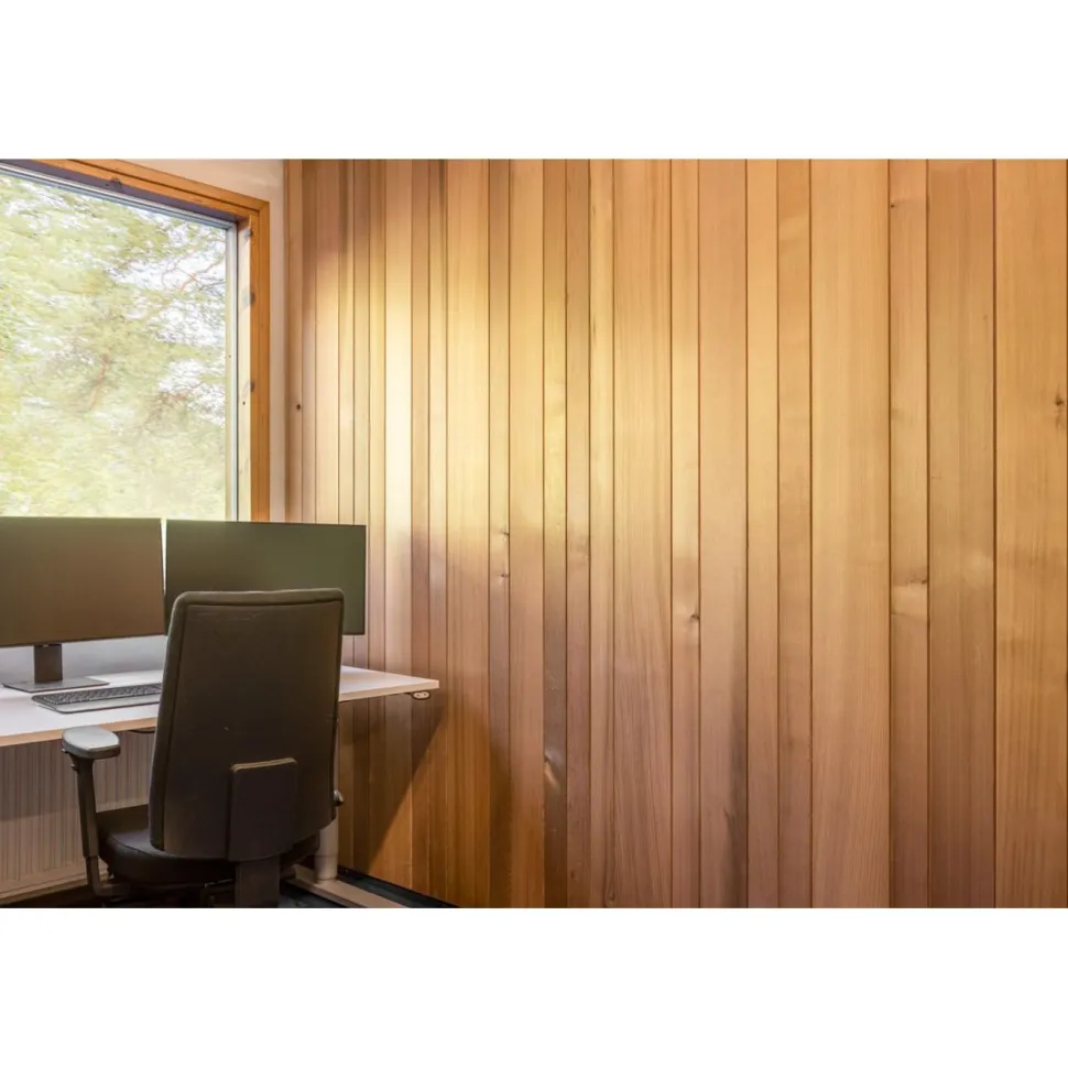 Saunapaneeli/sisustuspaneeli Tuuli Sauna STS4 18x95mm, jättiläistuija, puuvalmis
