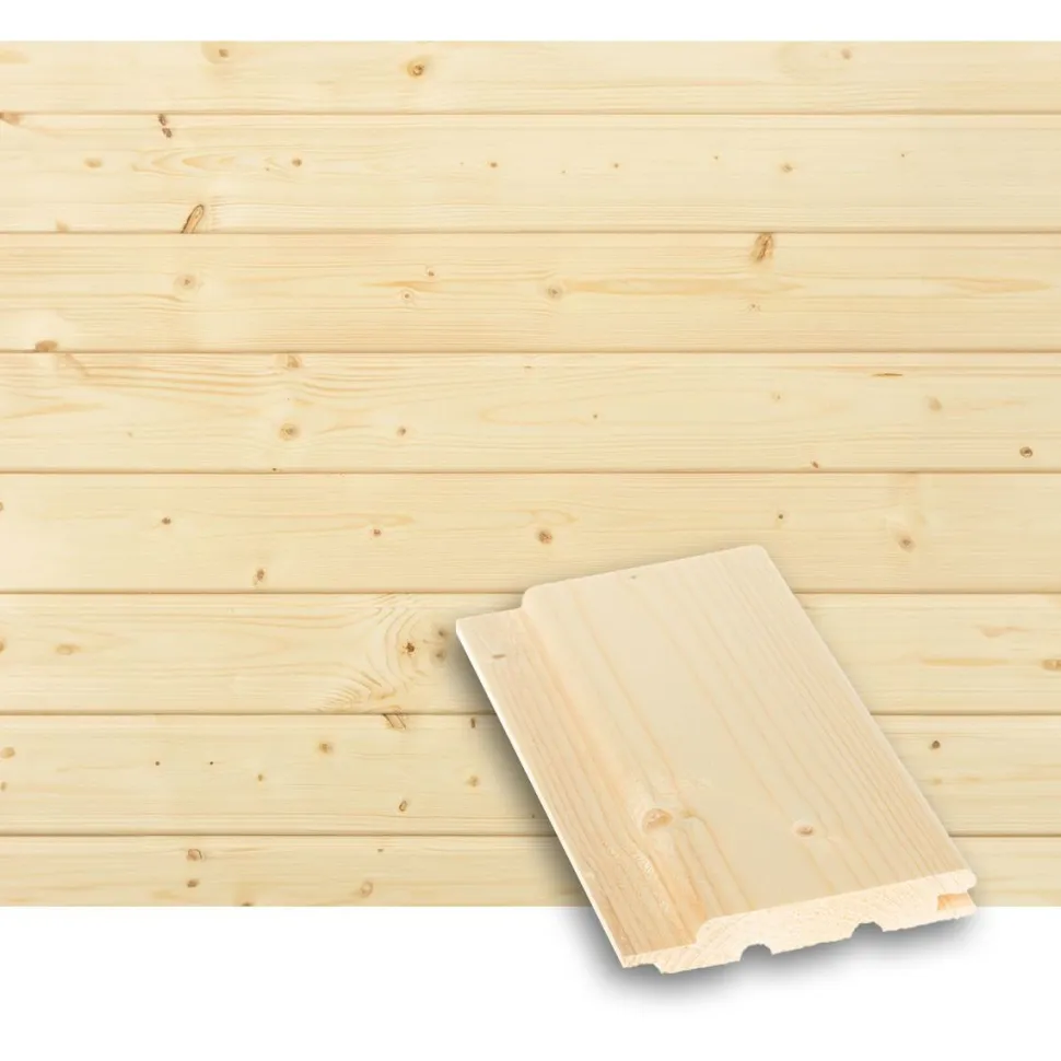 Saunapaneeli Tuuli Sauna STP, 15x95x3600mm, TK, kuusi, saunasuojattu