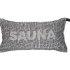 Saunatyyny Jokipiin Pellava Saunatikut 22x40 cm valkoinen/musta