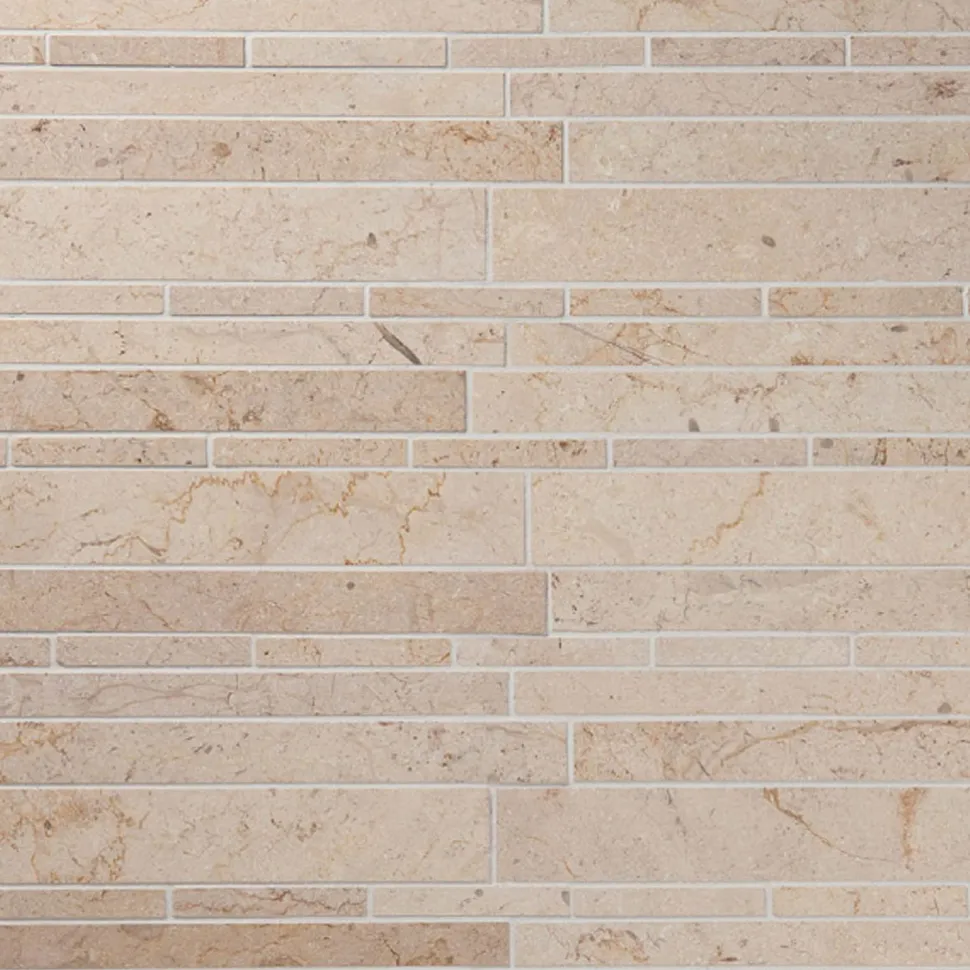 Sauvamosaiikki Qualitystone Crema Light, kiiltävä, verkolla, vapaa mitta