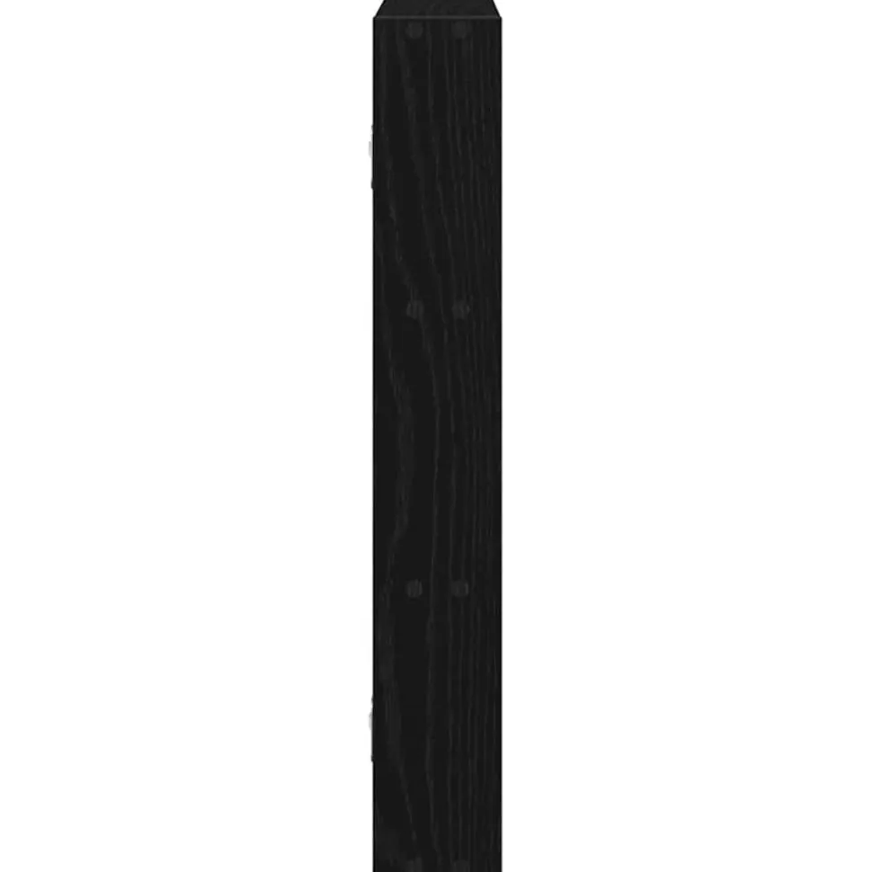 Seinähylly musta 43x9x60 cm tekninen puu (60050)