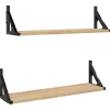 Seinähyllyt 2 kpl Sonoma-tammi 60x15x15,5 cm (36324)