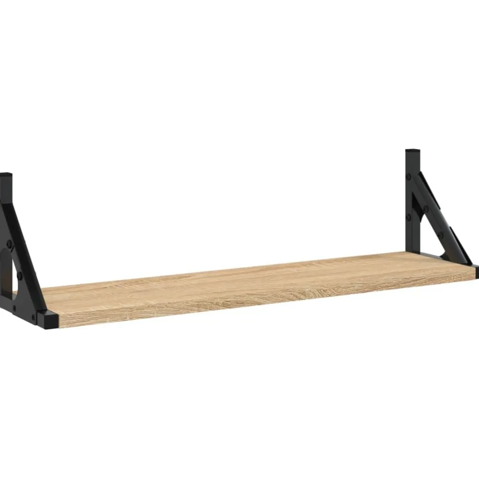 Seinähyllyt 2 kpl Sonoma-tammi 60x15x15,5 cm (36324)