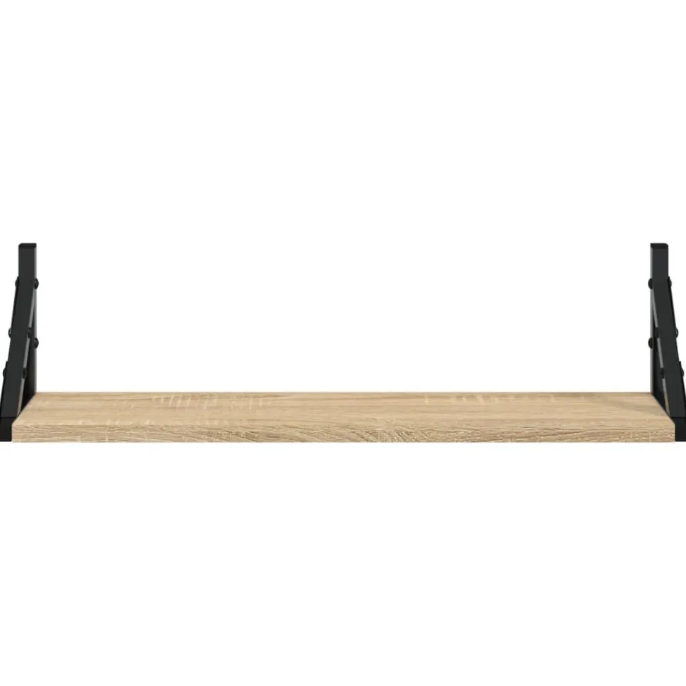 Seinähyllyt 2 kpl Sonoma-tammi 60x15x15,5 cm (36324)