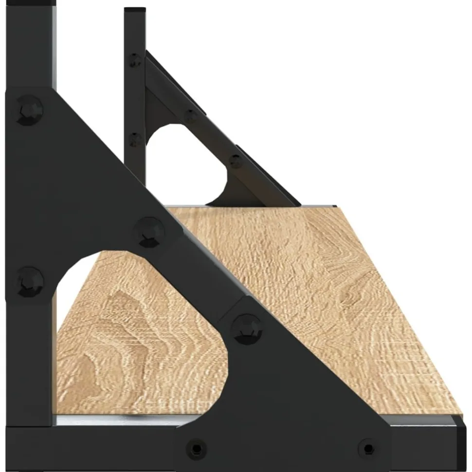 Seinähyllyt 2 kpl Sonoma-tammi 60x15x15,5 cm (36324)