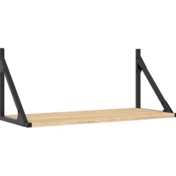 Seinähyllyt 2 kpl Sonoma-tammi 60x25x25,5 cm tekninen puu (36334)
